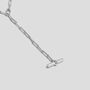 Adjustable Silver Chain T Bar Necklace In Rhodium Plated Sterling Silver, thumbnail 2 of 8