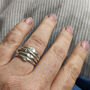 Handmade Silver Initial Stacking Ring, thumbnail 8 of 9