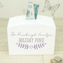 Personalised White Wooden Holiday Fund Money Box, thumbnail 1 of 5