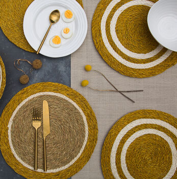 Striped Round Grass Placemat, 2 of 7