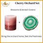 Cherry Orchard : Candle And Crystal Agate Set, thumbnail 1 of 4