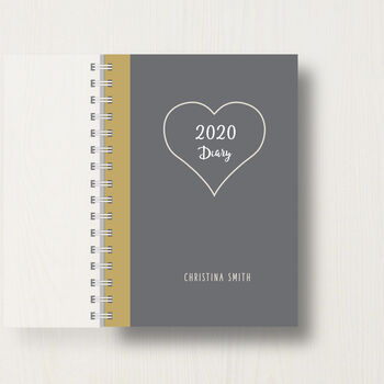 Personalised 2022 Diary With Love Heart, 10 of 10