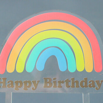 Happy Birthday Rainbow Cake Topper, 3 of 3