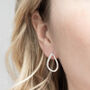 Sterling Silver Ribbon Loop Studs, thumbnail 2 of 4