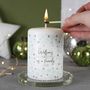 First Christmas As A Family Snowflake Candle, thumbnail 1 of 6