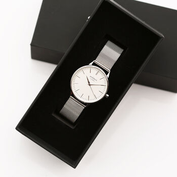 Ladies Personalised Architect Watch In Silver, 4 of 7