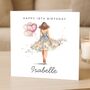 Personalised 18th Birthday Card For Daughter Or Her With Floral Dress, thumbnail 2 of 4