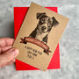 Personalised Jack Russell Dog Portrait Christmas Card, thumbnail 1 of 2