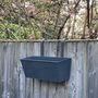 Pair Of Charming Charcoal Grey Hanging Balcony Planters, thumbnail 6 of 6