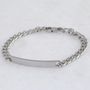 Men's Stainless Steel Chain And Plaque Bracelet, thumbnail 1 of 2