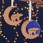 Starry Bear Wood Personalised Christmas Decoration, thumbnail 1 of 9