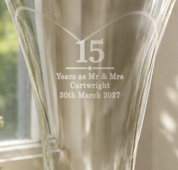 Personalised Big Number Diamond Effect Vase, 3 of 5