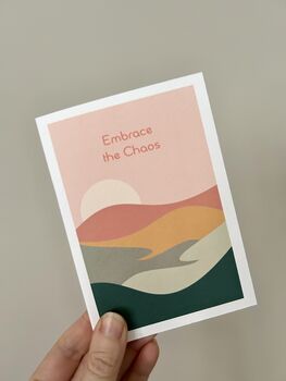 Embrace The Chaos Positivity Card, 3 of 4