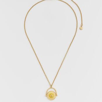 Gold Sun And Moon Spinner Necklace, 5 of 8