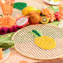 Pineapple Handwoven Placemat Set Of Four, thumbnail 1 of 5