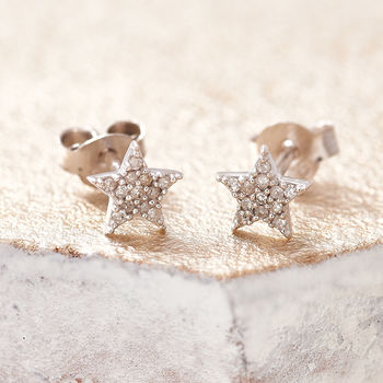 Diamond Studs Star Earrings, 6 of 6