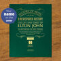 Elton John Personalised Gift Music Legend Deluxe Book, thumbnail 2 of 11