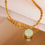 Terra 18ct Gold Plated Amazonite Anklet, thumbnail 4 of 6