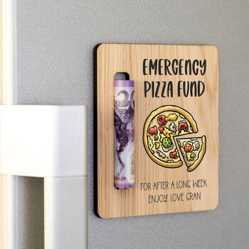 Personalised Emergency Pizza Fund Money Holder Magnet, 3 of 5