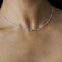 March Birthstone Aquamarine Sterling Silver Necklace, thumbnail 1 of 4