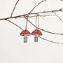 Fly Agaric Toadstool Earrings, thumbnail 1 of 3