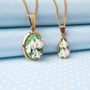 Hand Painted Snowdrop Pendant Necklace, thumbnail 2 of 7