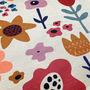 Soft Cushion Cover With Abstract Multicoloured Flowers, thumbnail 2 of 7