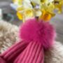 Pink Pompom Hat, thumbnail 4 of 4