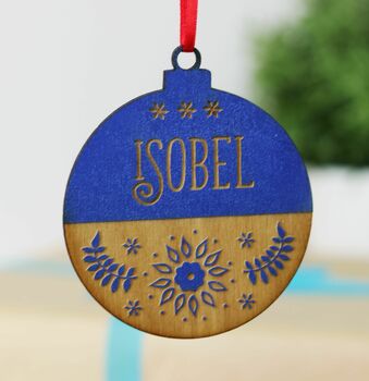 Personalised Colourful Bauble Decoration, 5 of 10