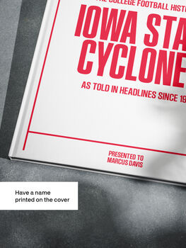 Iowa State Cyclones College Football Personalised Newspaper History Book, 3 of 7