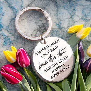 Funny Wise Womans Words Keyring Gift, 2 of 8