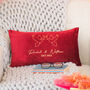 Personalised Doves Couples Velvet Cushion Wedding Gift, thumbnail 4 of 4