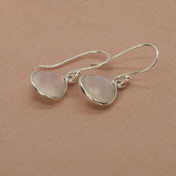 Teardrop Earrings With Moonstone In Sterling Silver, 2 of 4