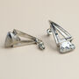 Chunky Crystal Triangle Drop Stud Earrings, thumbnail 2 of 2