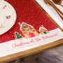 Christmas Table Place Mats Red Gingerbread Four Pack, thumbnail 3 of 4