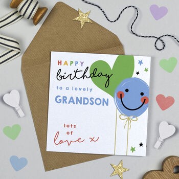 Smiley Balloon Birthday Son Card, 2 of 2