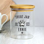 Personalised Pet Treats Glass Jar With Bamboo Lid, thumbnail 3 of 3