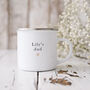 Daddy Enamel Mug From Baby With Name, thumbnail 2 of 5