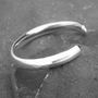 Mens' Curved Solid Silver Open Cuff Bracelet, thumbnail 6 of 11