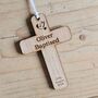 Personalised Baptism Cross Hanging Decoration Card, thumbnail 3 of 4