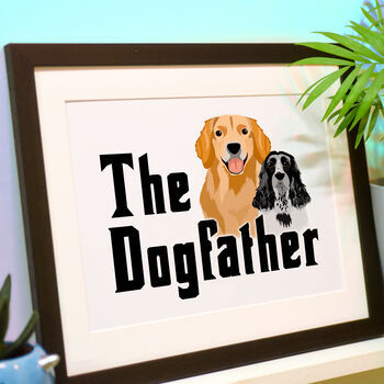 Father's Day Gifts Dog Father Dog Portrait Print, 9 of 10