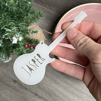 Personalised Guitar Christmas Tree Decoration, 5 of 10