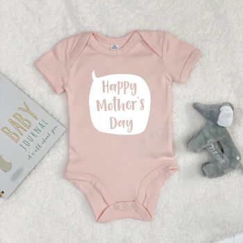 Happy Mothers Day Speech Bubble Baby Grow, 3 of 7