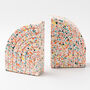 Arch Rainbow Design Terrazzo Bookends, thumbnail 5 of 8
