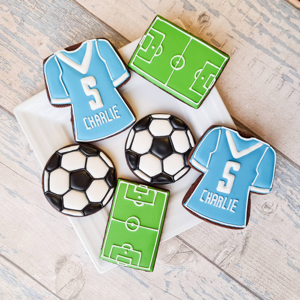 Football Biscuits Gift Box, Personalised Birthday Gift, 1 of 12