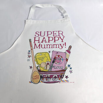 Personalised Super Happy Nanny Apron, 2 of 9