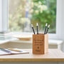 Personalised Wooden Pen Pot 'She Believed She Could', thumbnail 1 of 1