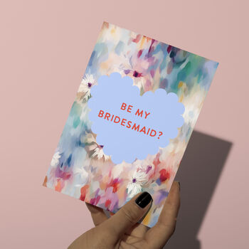 Be My Bridesmaid? Floral Wedding Card, 2 of 2