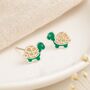 Sterling Silver Turtle Stud Earrings – 9mm, thumbnail 1 of 7