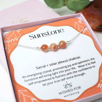 Sunstone Necklace, Courage, Confidence And Joy, 3 of 5